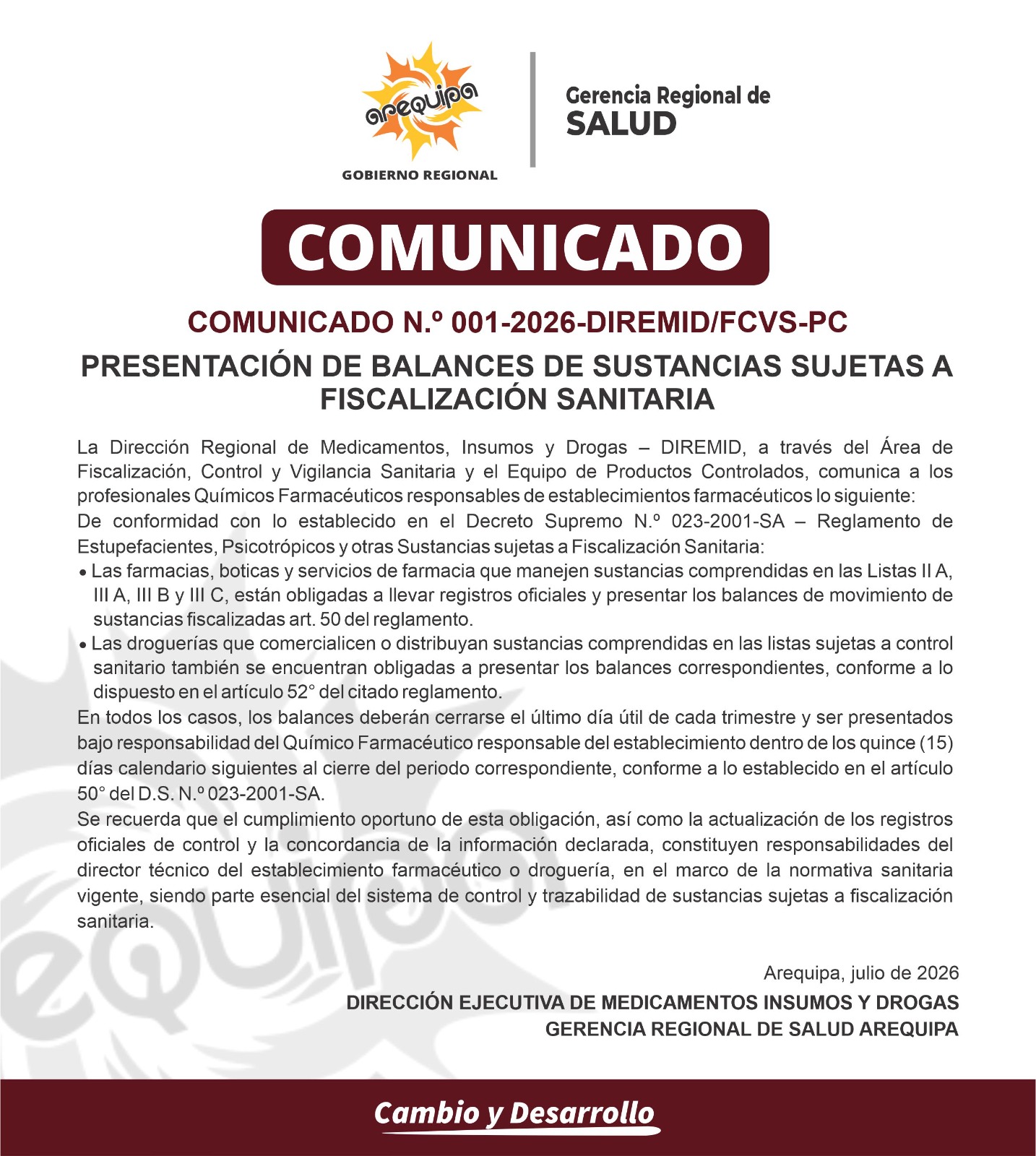 Comunicado